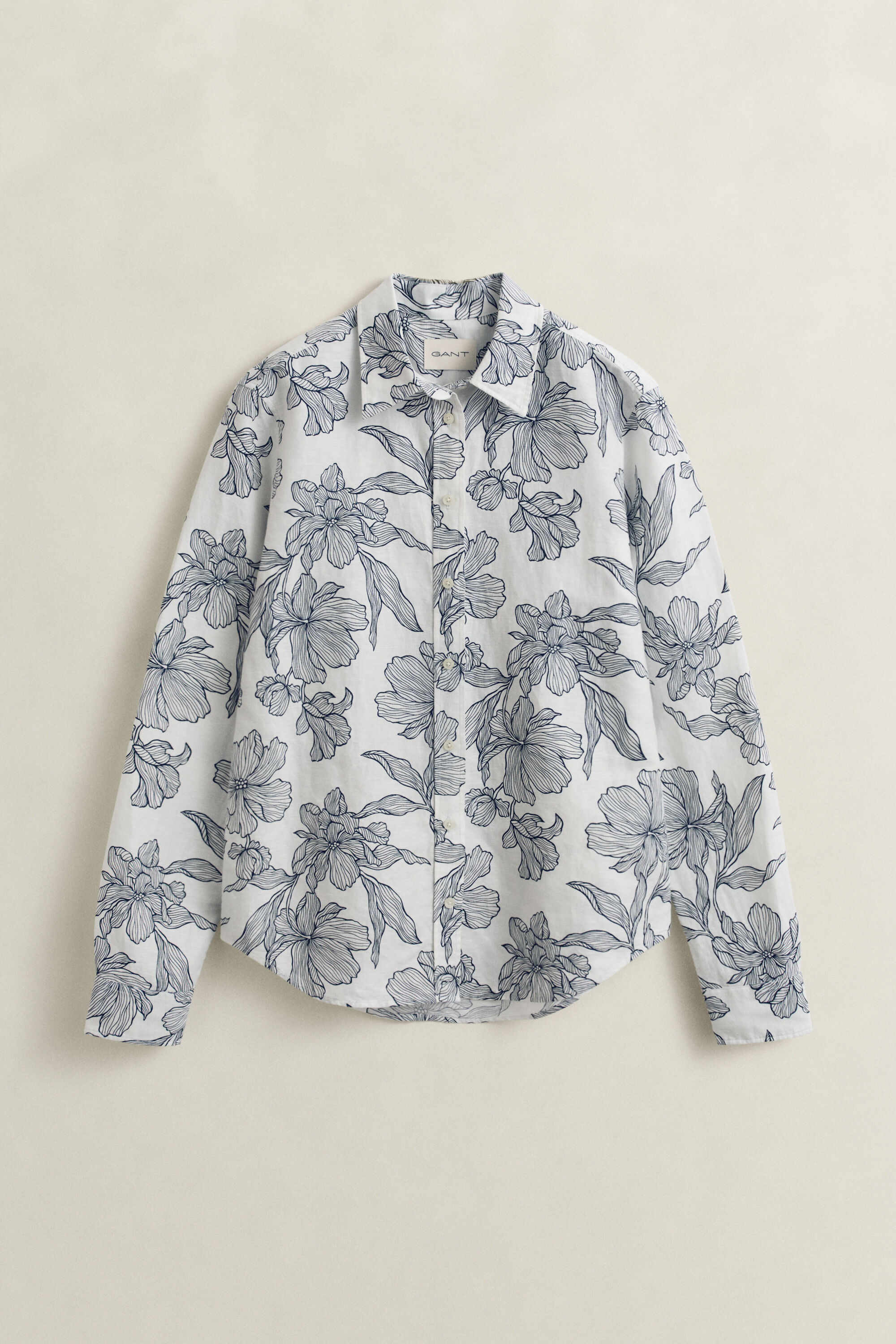 Chemise en lin florale