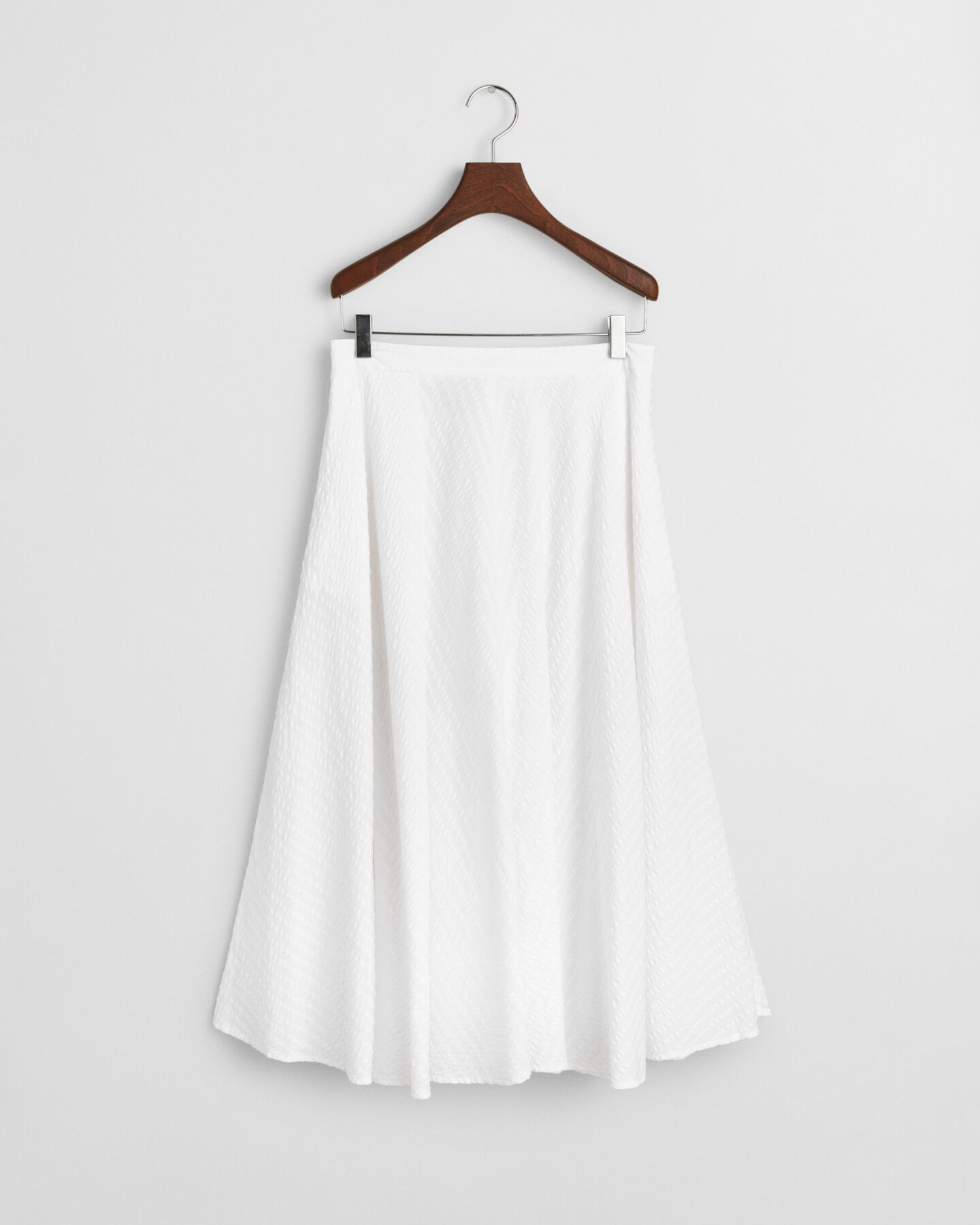 Seersucker rok met ton sur ton streepje