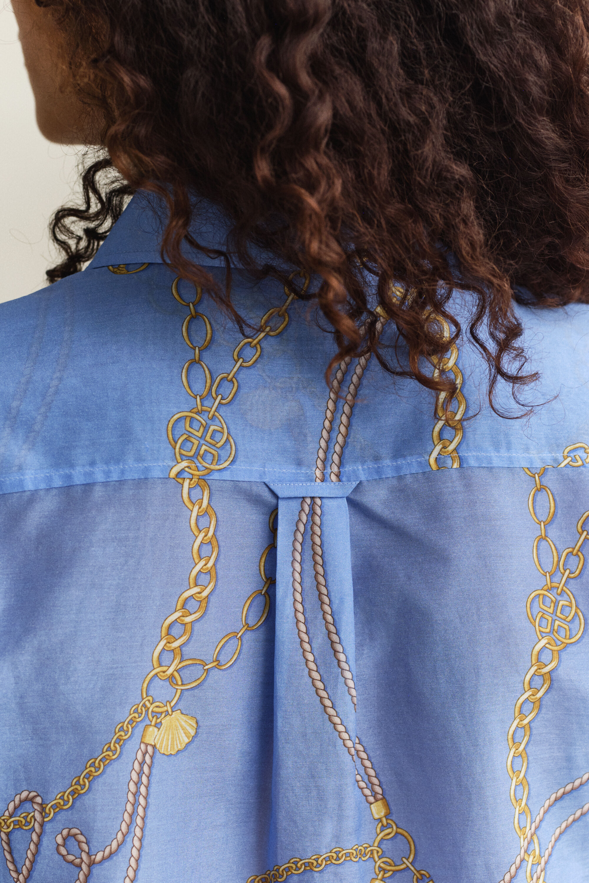 Chemise en coton et soie