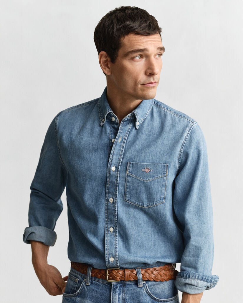 Chemise coupe regular en denim