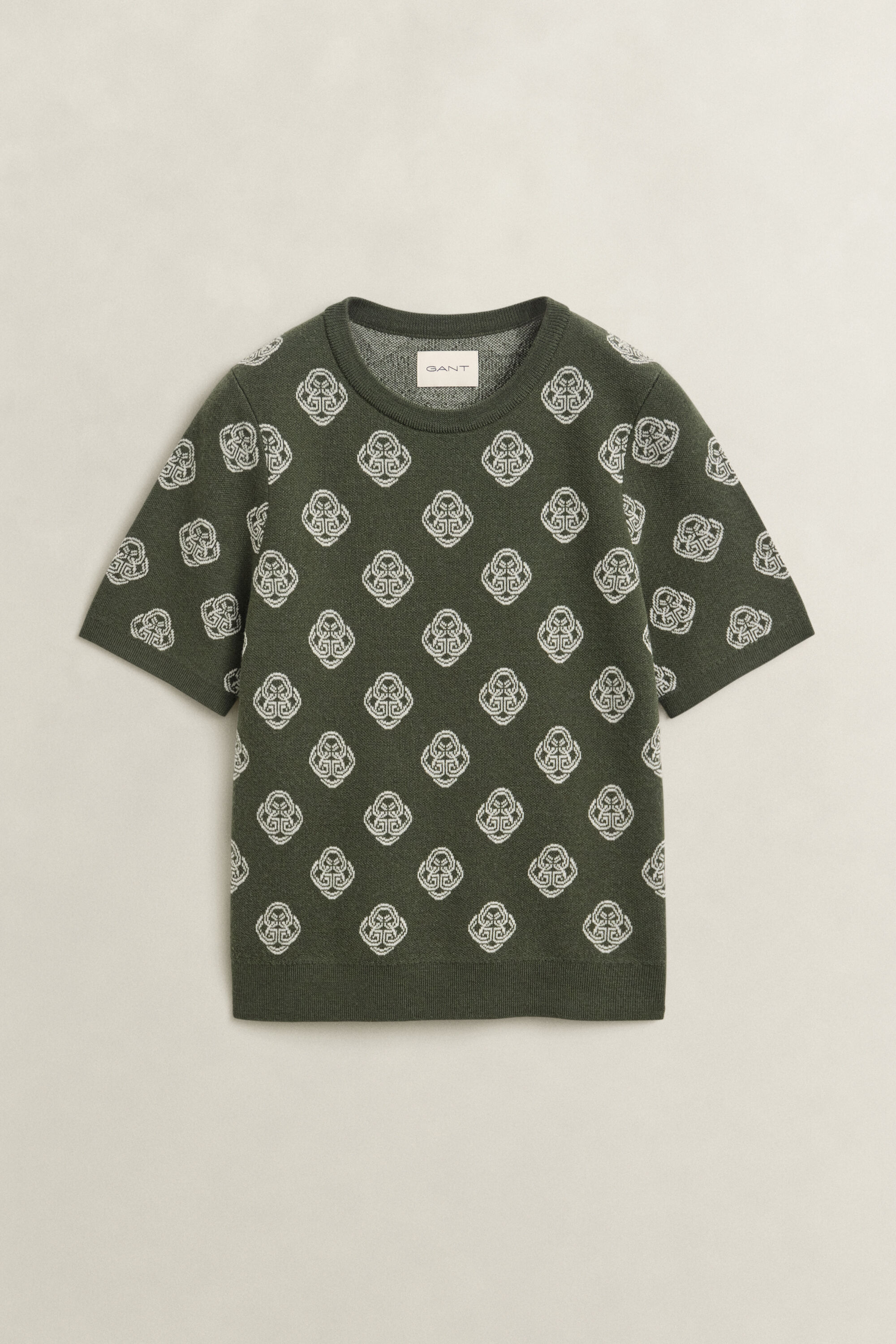 Jacquard trui met monogram