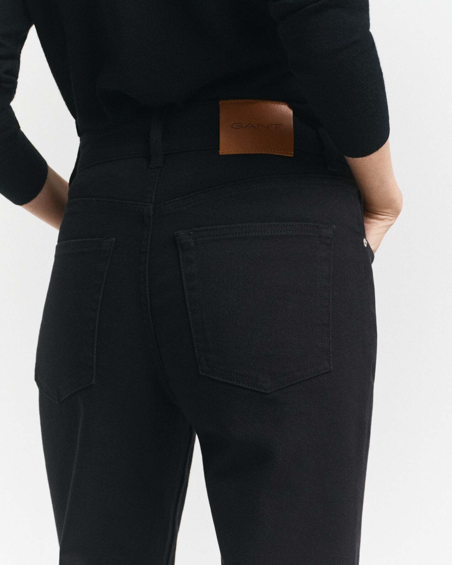 Slim Fit Flared jeans in het zwart