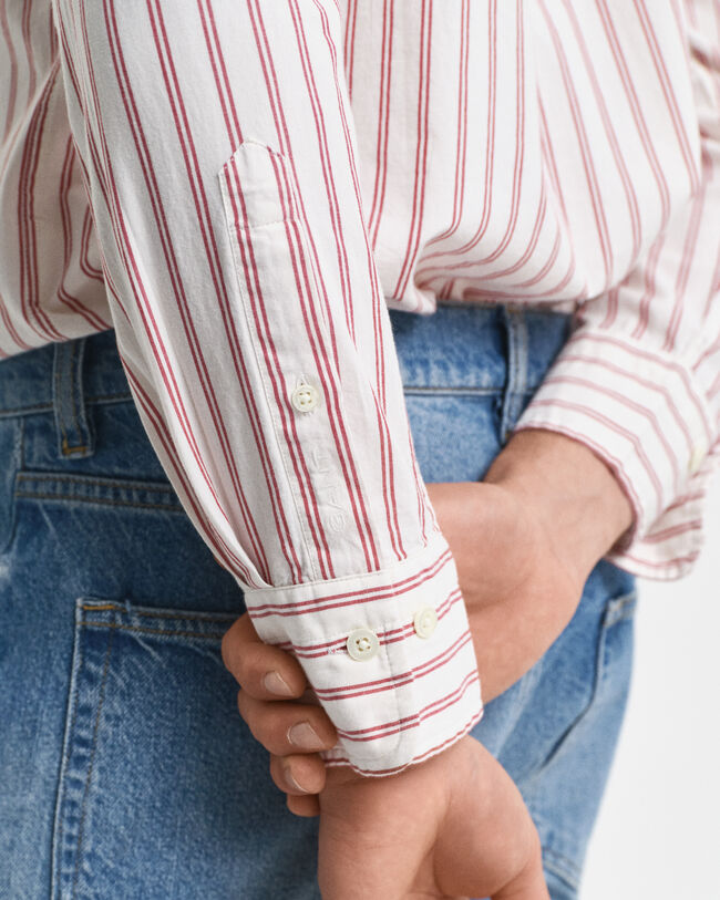 Chemise coupe regular en popeline à rayures Archive