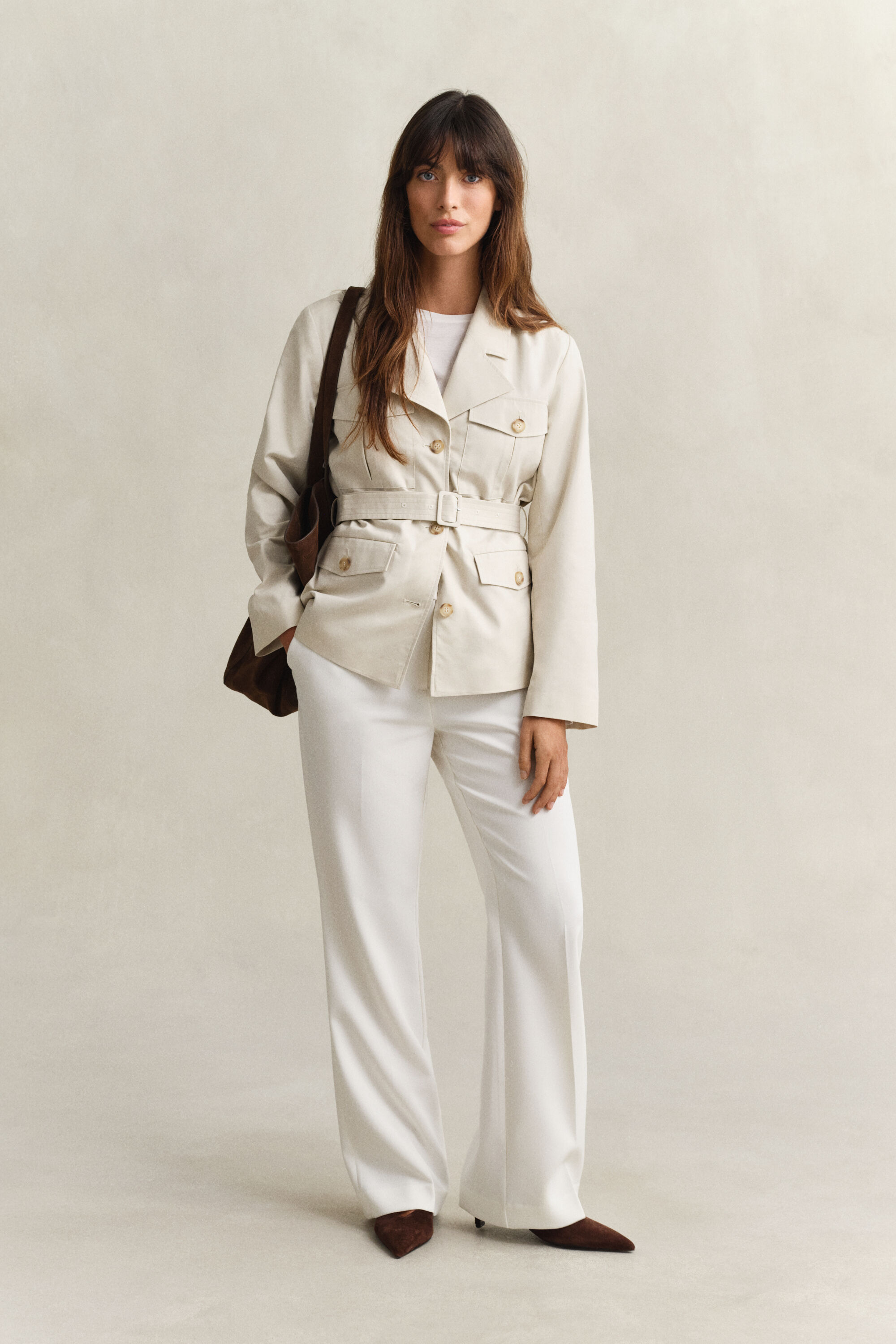 Veste style militaire avec ceinture