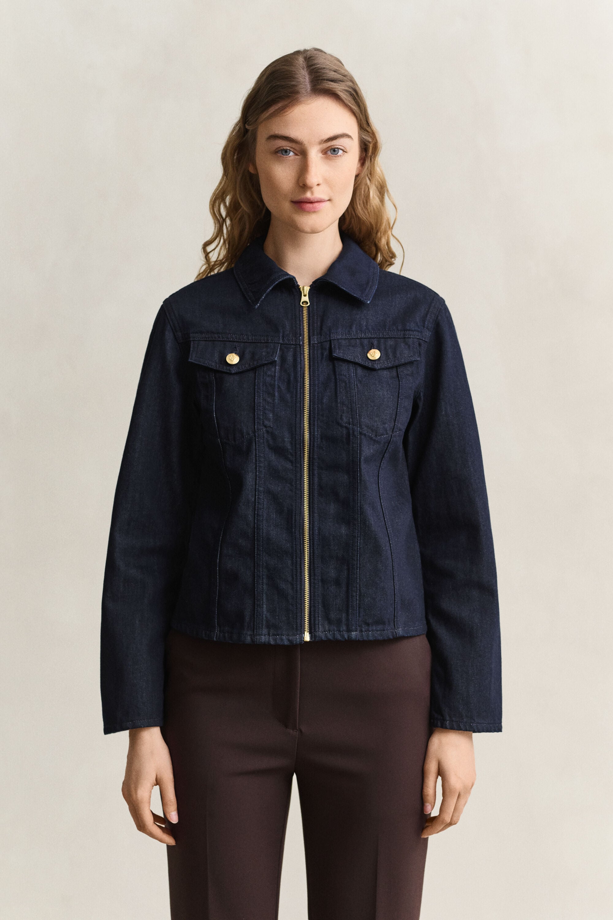 Veste en denim ajustée