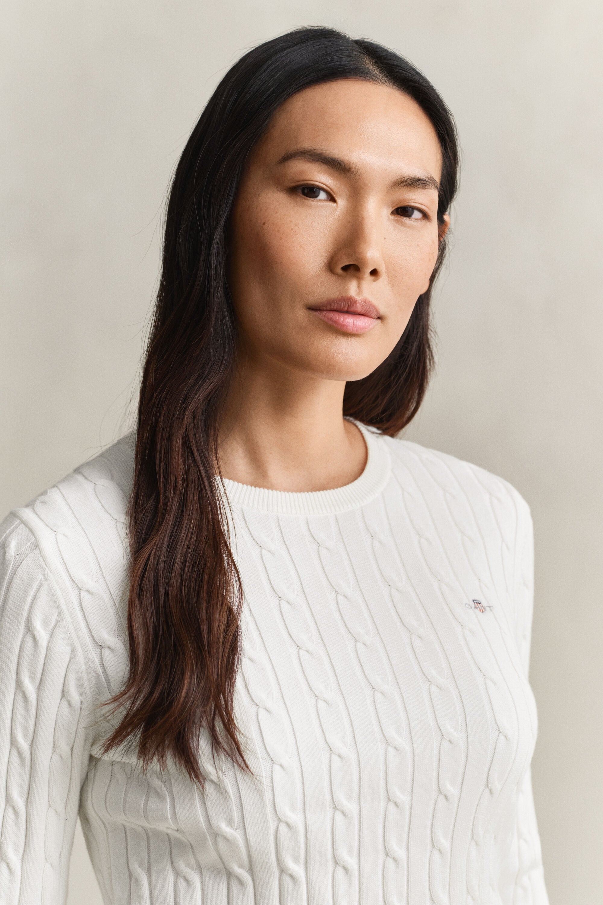Pull en maille torsadée classique