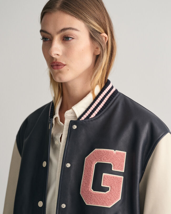Leren GANT Varsity Jacket