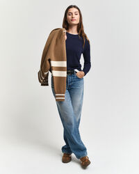 Fijngebreide trui met ronde hals