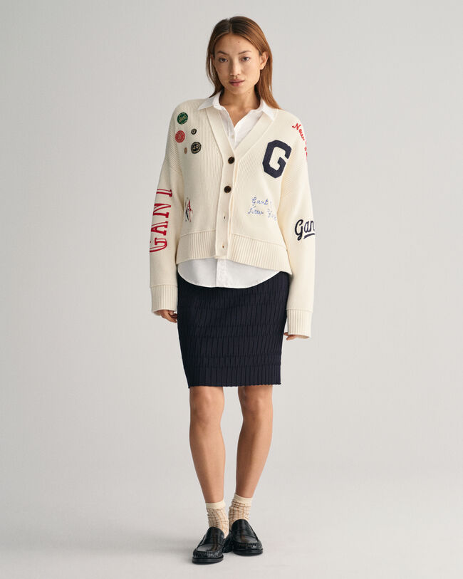 Textured gebreide rok