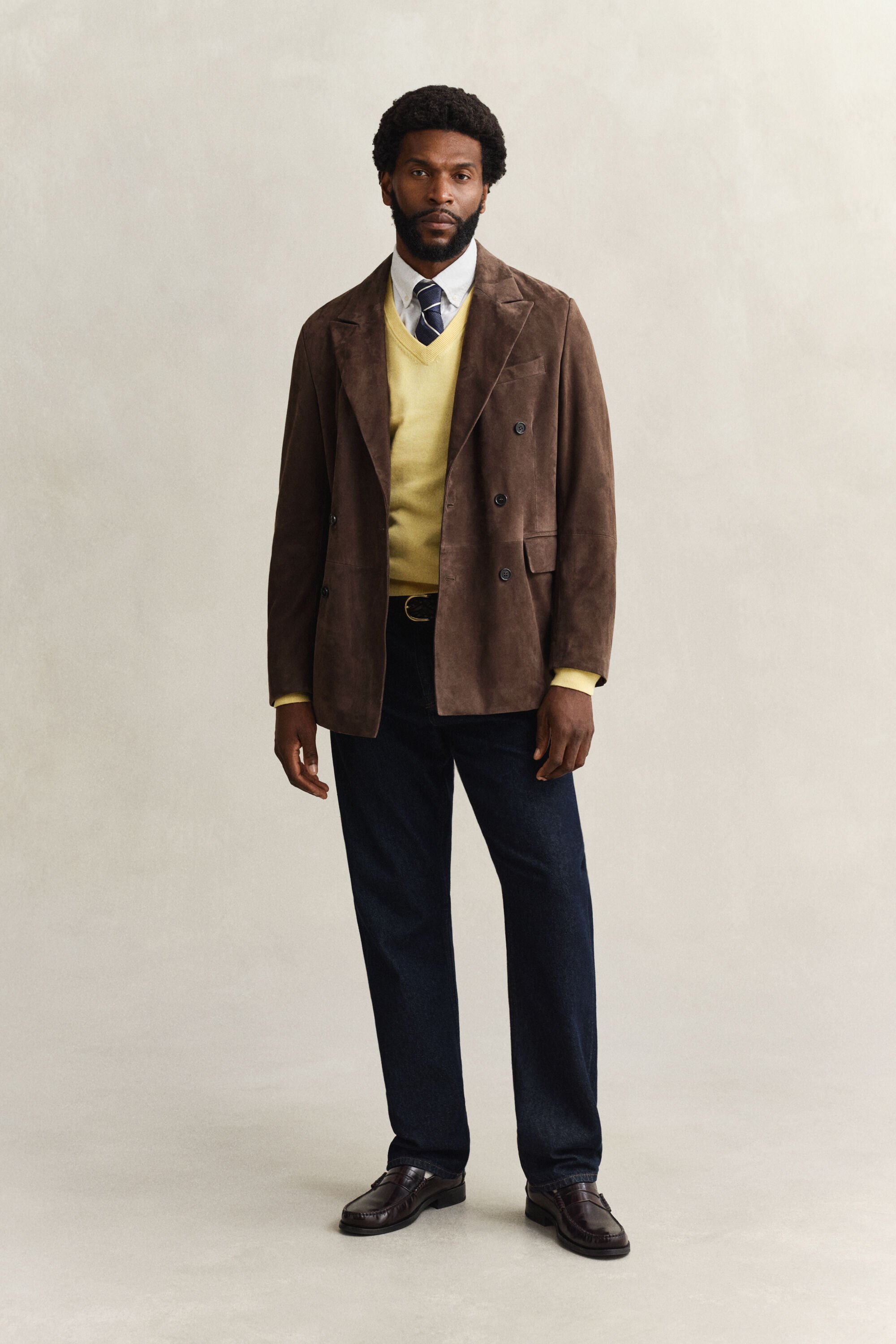 Pull col V en coton classique