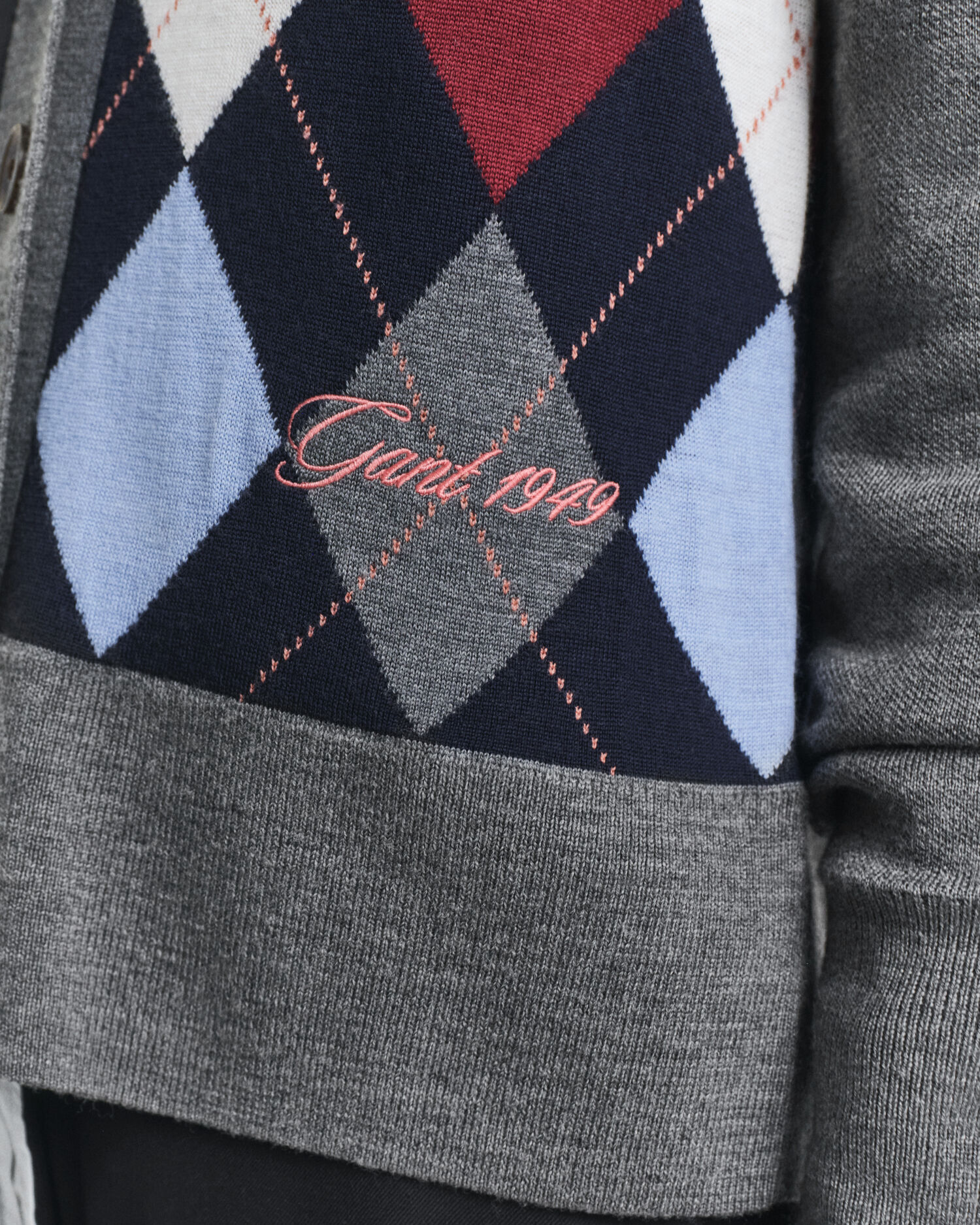 Cardigan col V Argyle