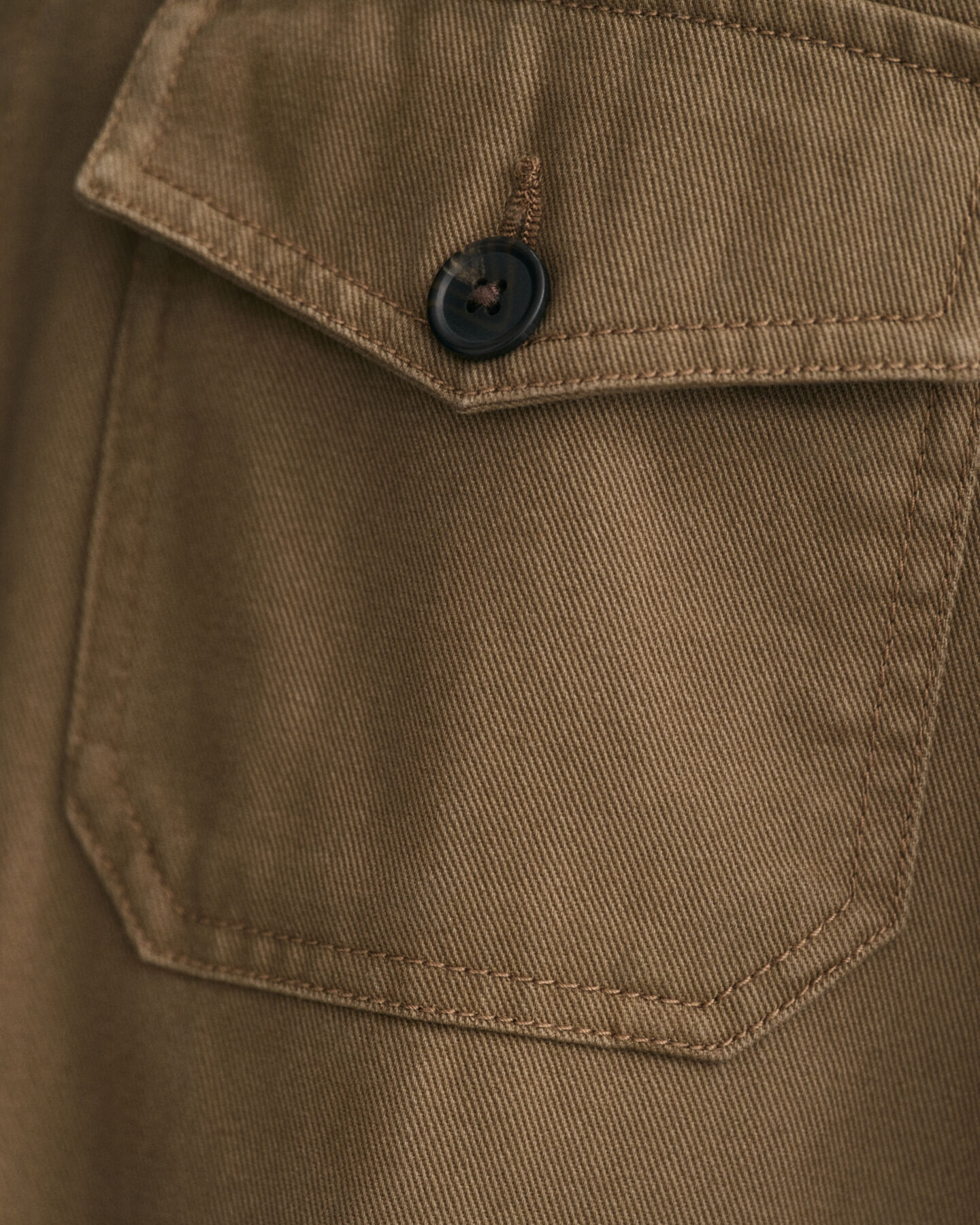 Overshirt van geborstelde keper