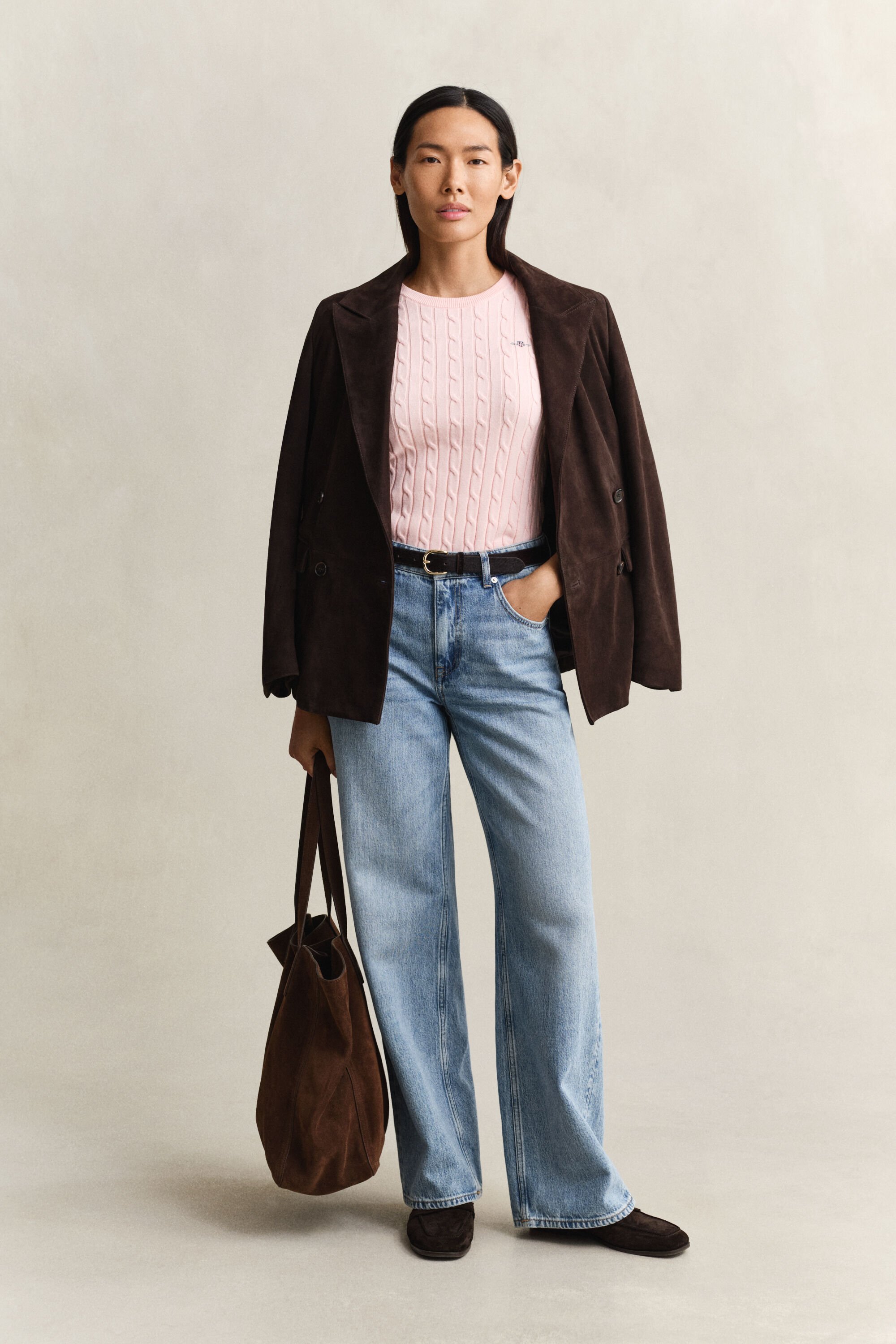 Pull à manches courtes en maille torsadée