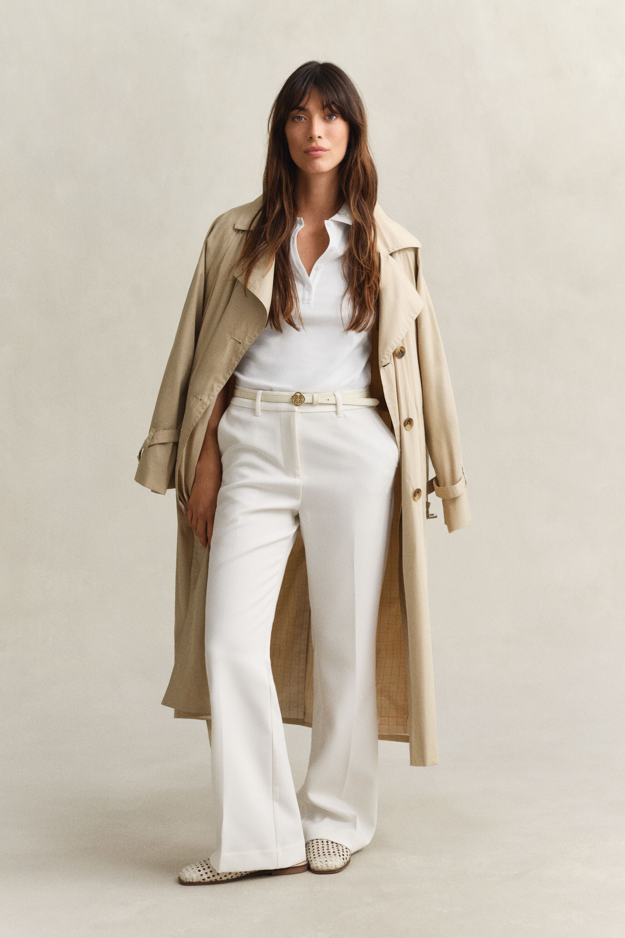 Slim Fit Shield piqué poloshirt