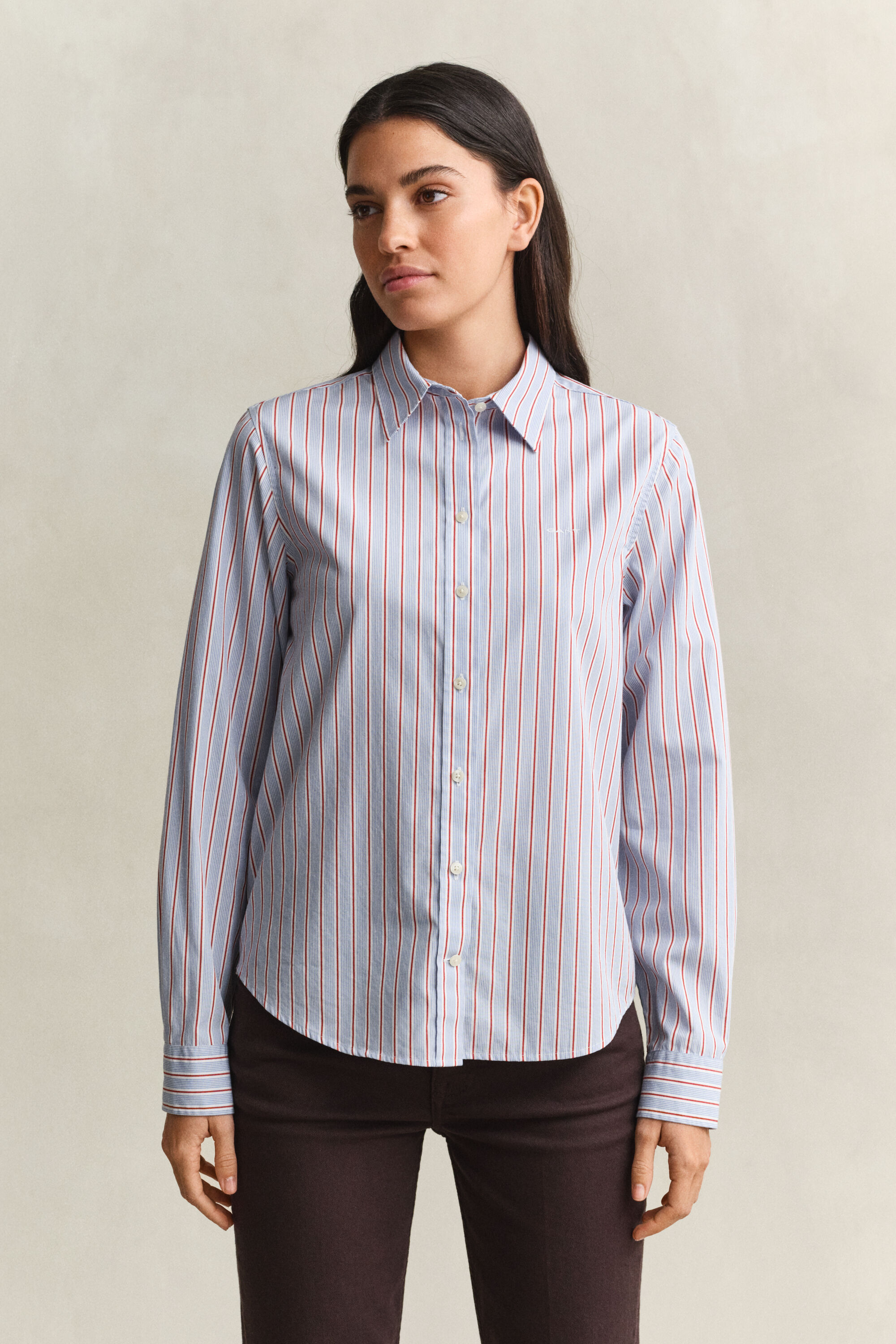 Regular Fit Classic gestreept overhemd van poplin