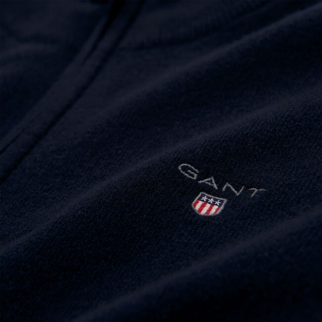 Cardigan zippé en laine d'agneau ultrafine