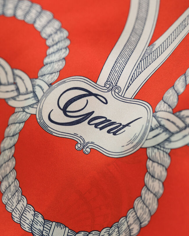 Foulard en soie à imprimé nautique