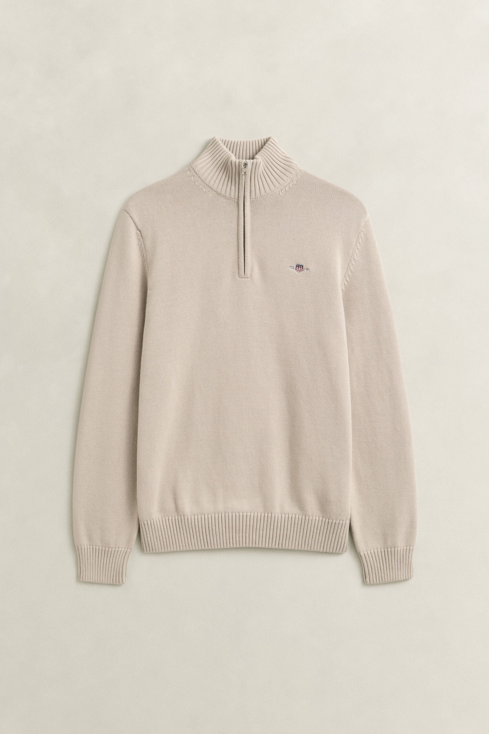 Pull en coton décontracté à demi-zip