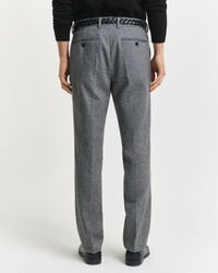 Pantalon de costume coupe slim en flanelle à chevrons