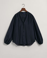 Relaxed Fit blouse van katoen en zijde