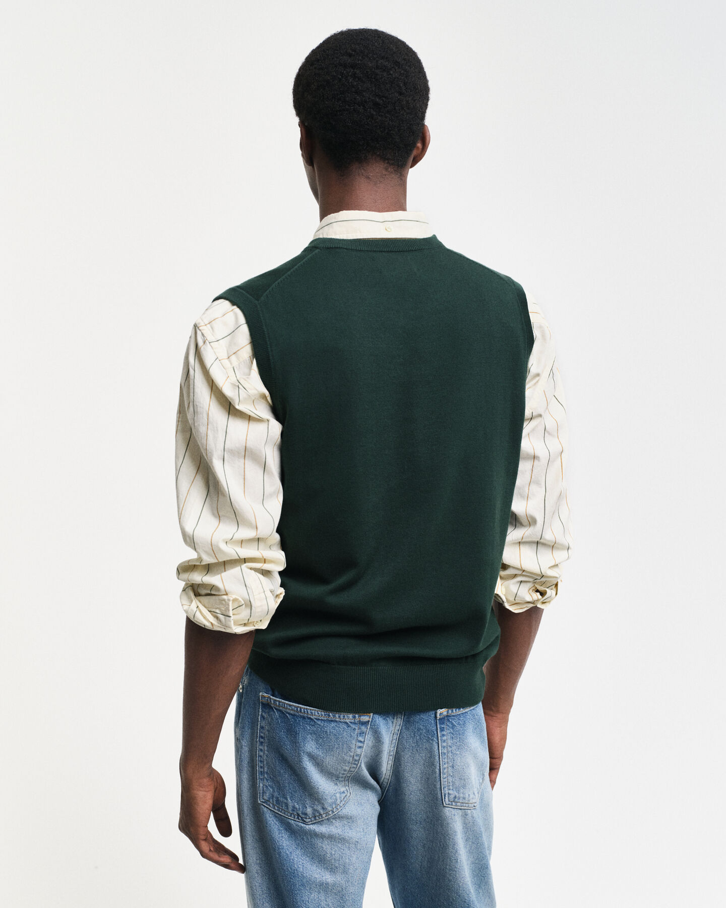 Pull sans manches en coton classique