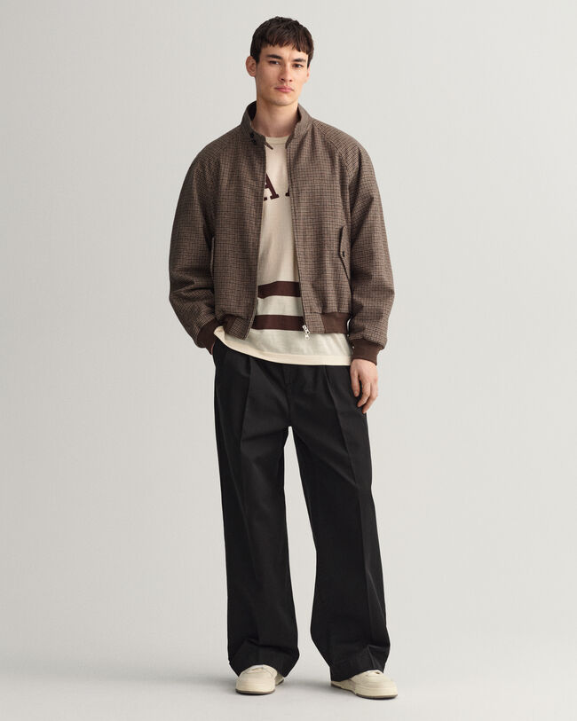 Veste en laine à carreaux Harrington