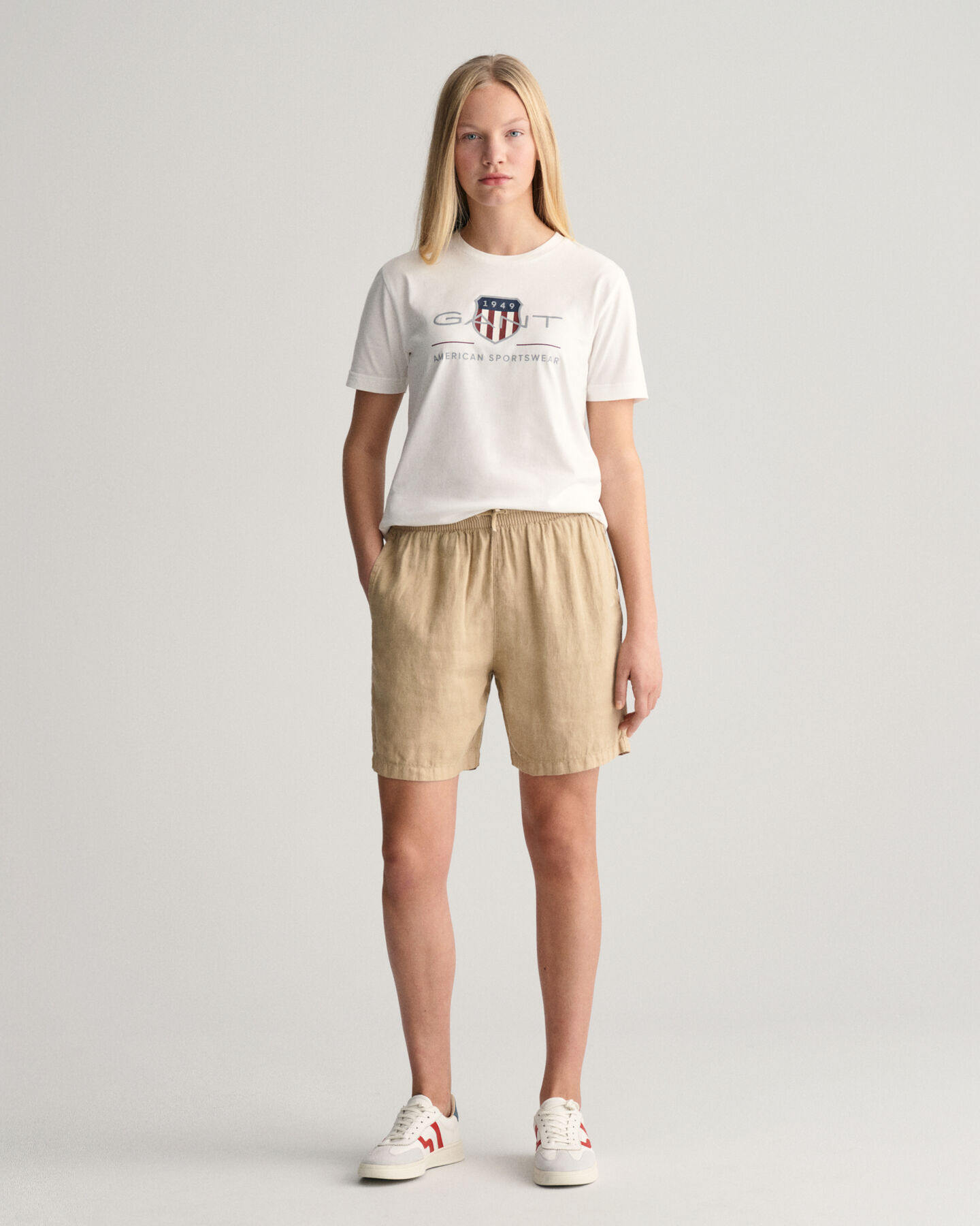 Teens linnen short