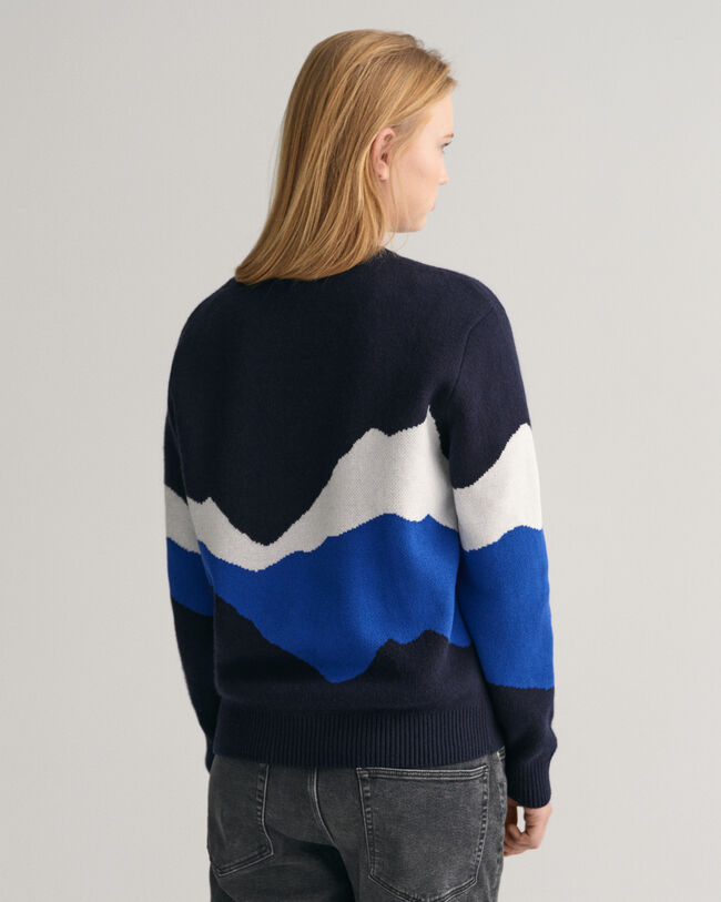 Pull ras du cou en jacquard Alpine Teens