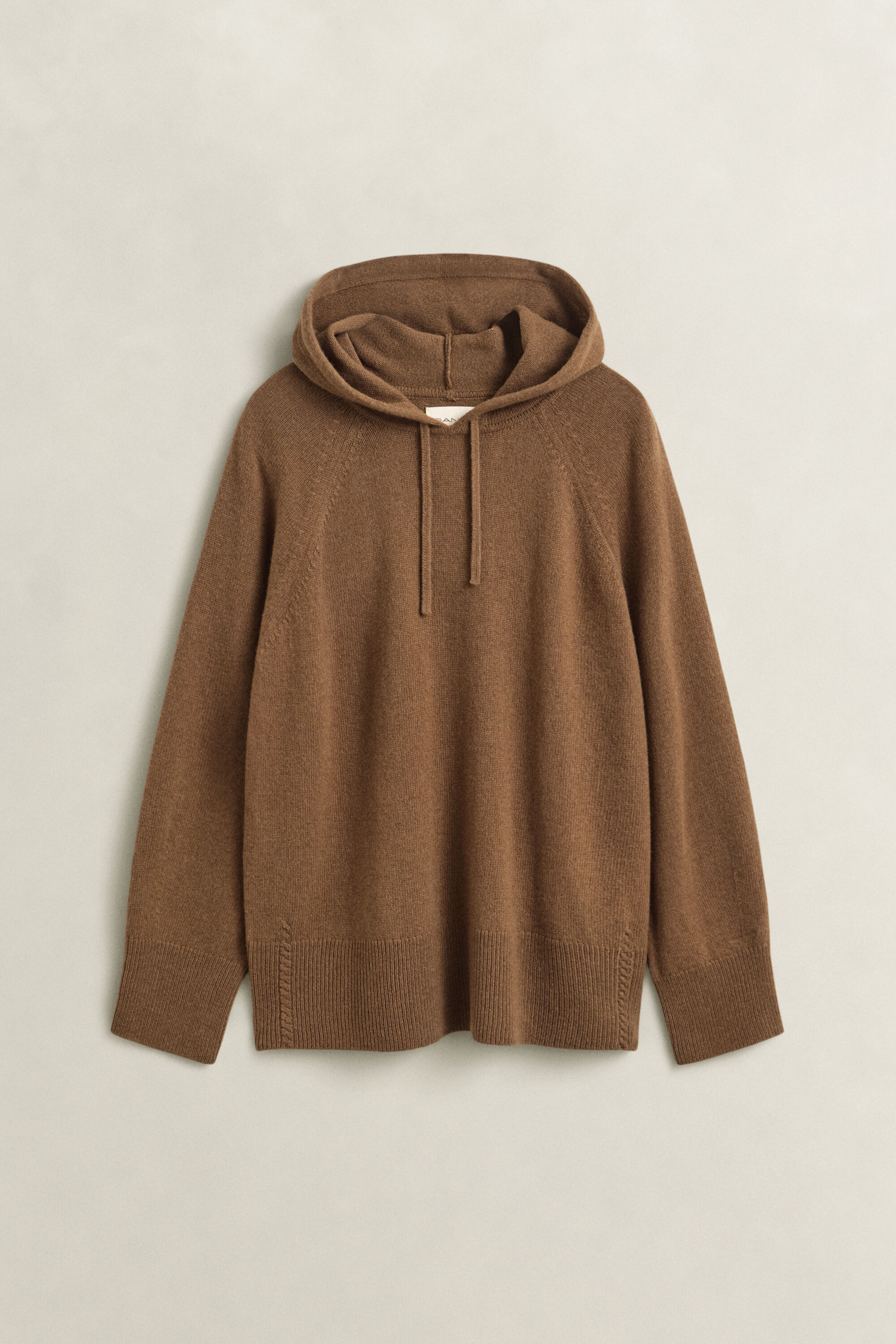 Hoodie van wol en kasjmier