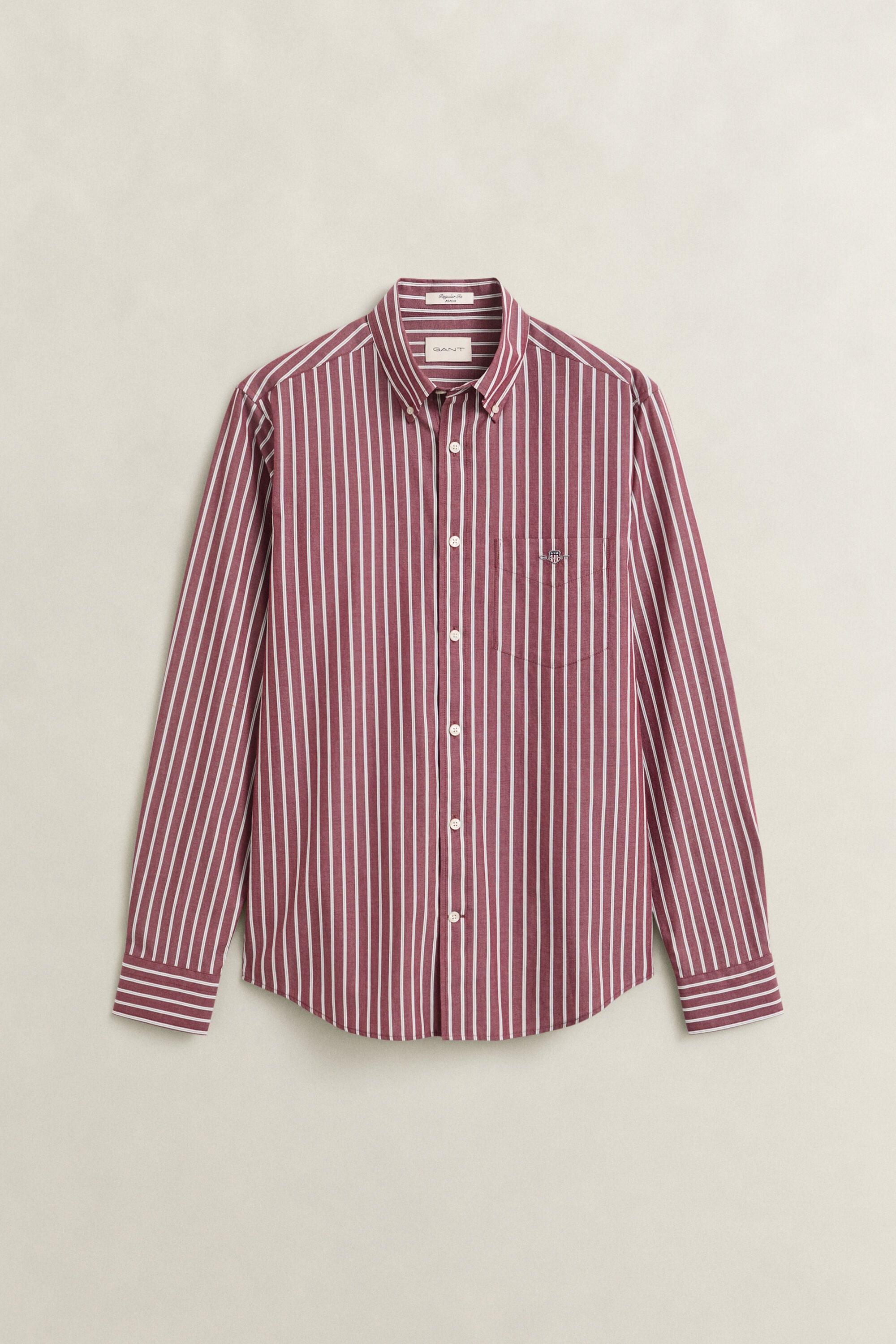Poplin hemd met strepen