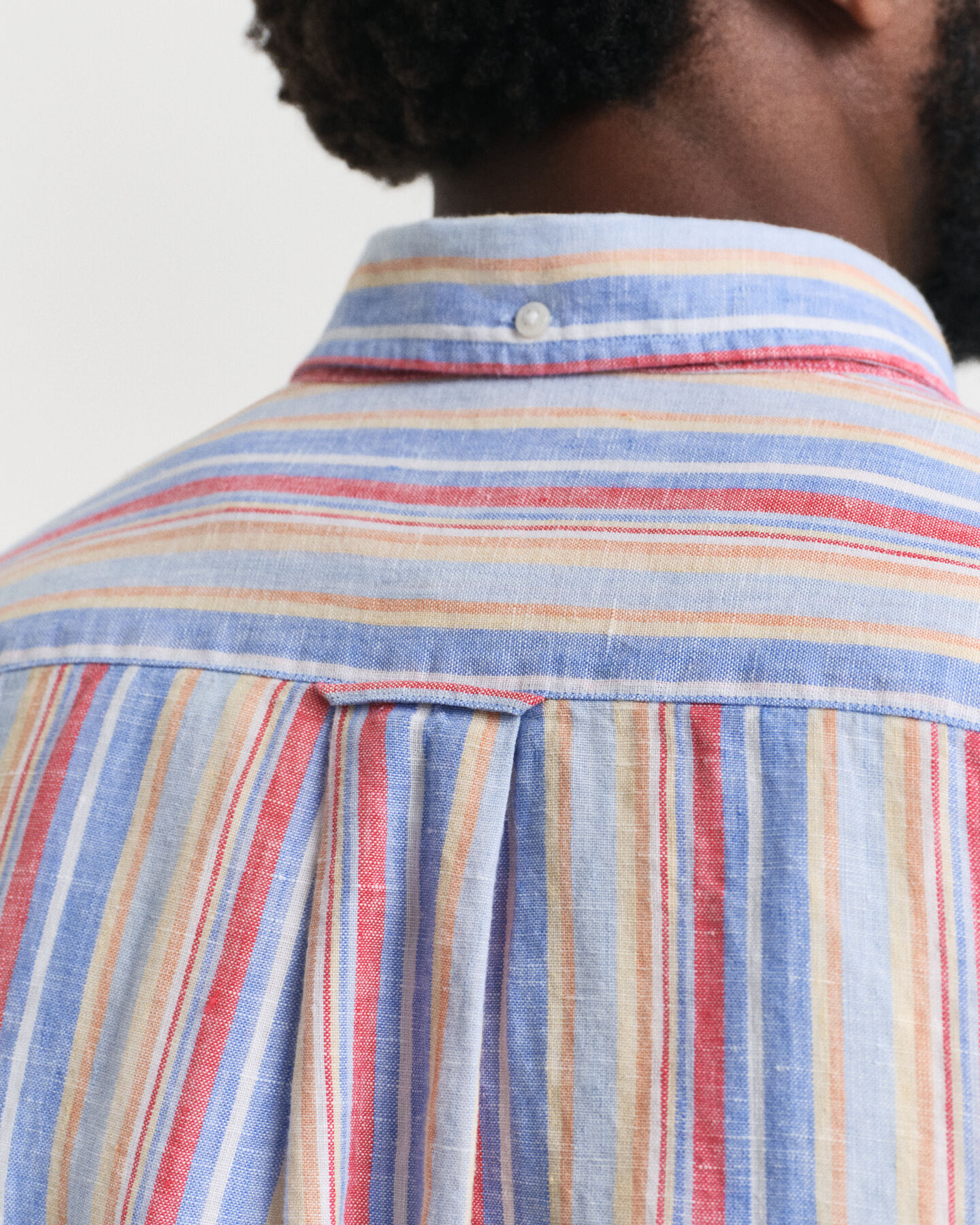 Regular Fit overhemd van linnen met veelkleurige strepen