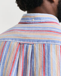 Regular Fit overhemd van linnen met veelkleurige strepen