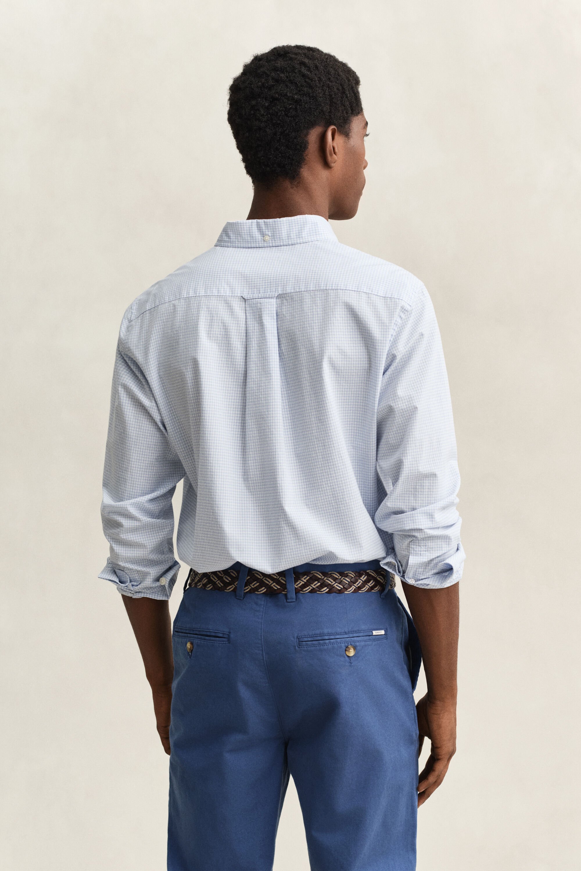 Klassiek poplin overhemd met Gingham-ruitje