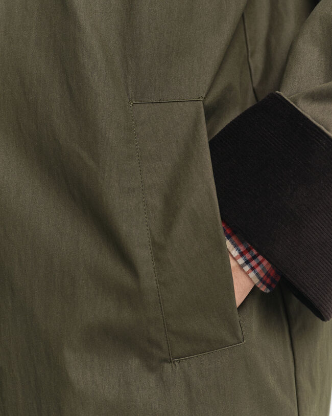 Car Coat van gewaxt katoen