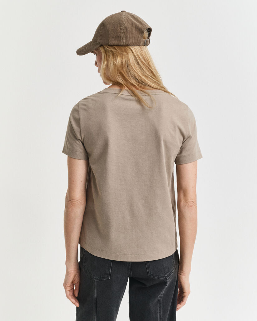 Shield T-shirt met V-hals