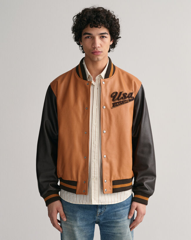 Veste en cuir GANT Varsity Jacket