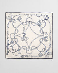 Foulard en soie à imprimé nautique