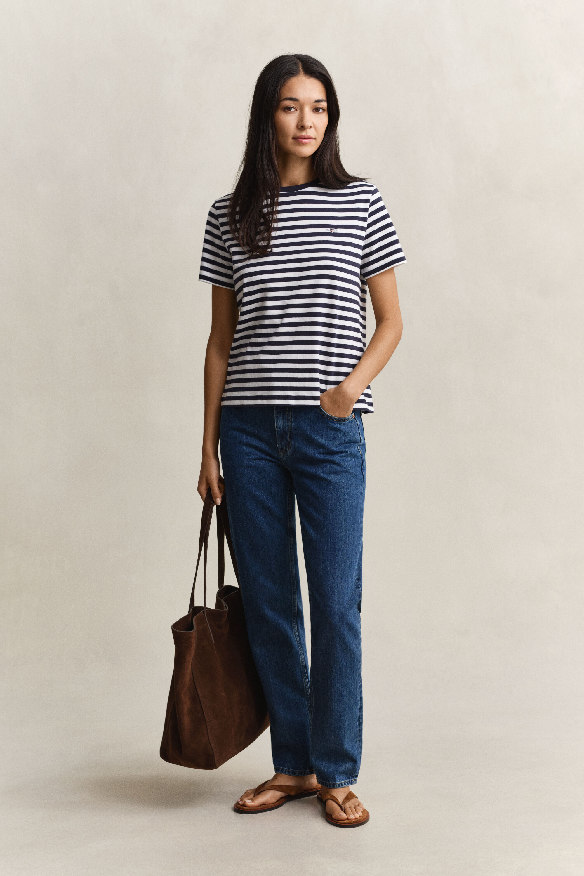 T-shirt rayé Shield