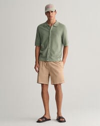 Chemise en maille textur&eacute;e &agrave; manches courtes