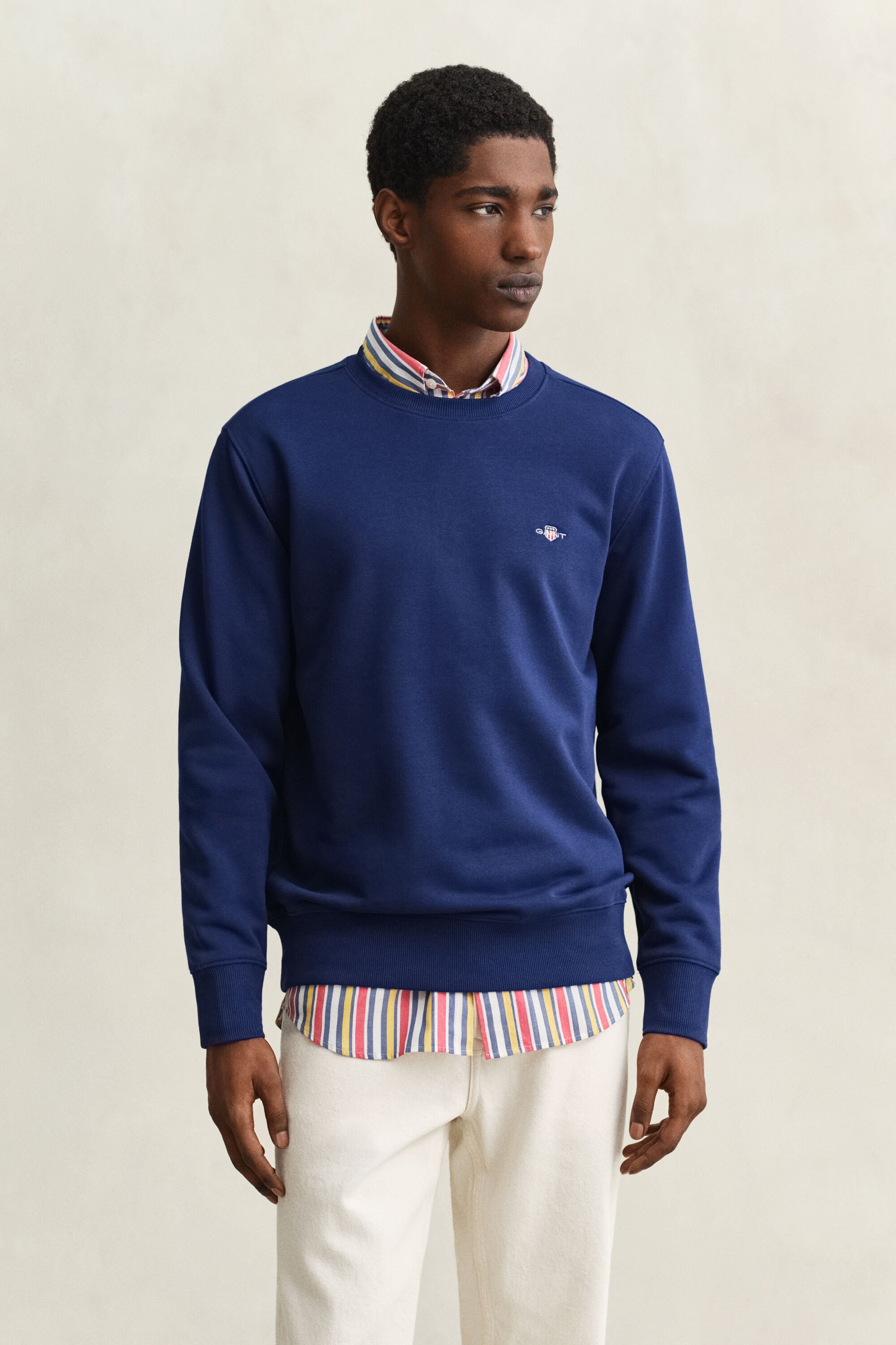 Shield sweatshirt met ronde hals