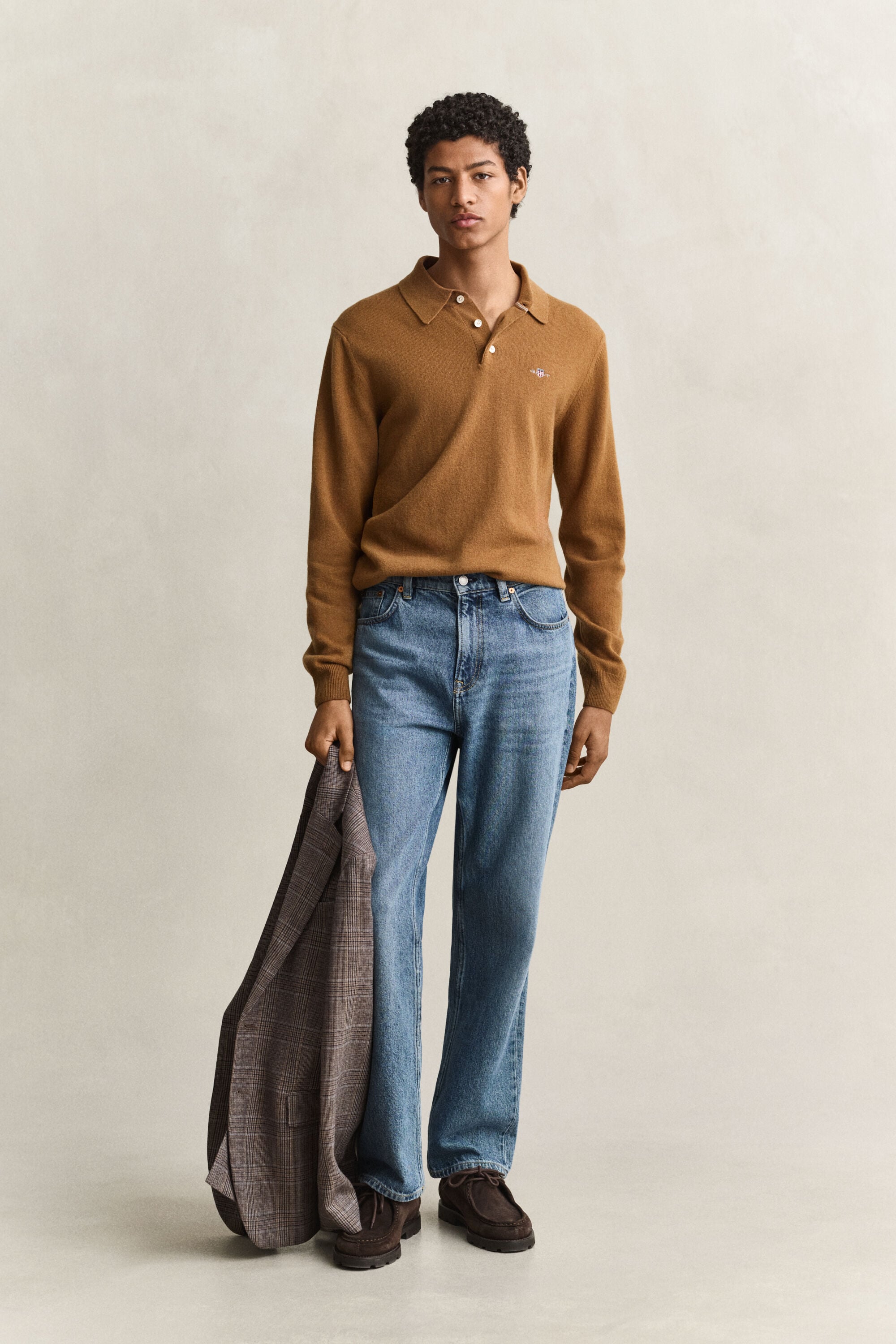 Pull polo en laine d'agneau ultrafine