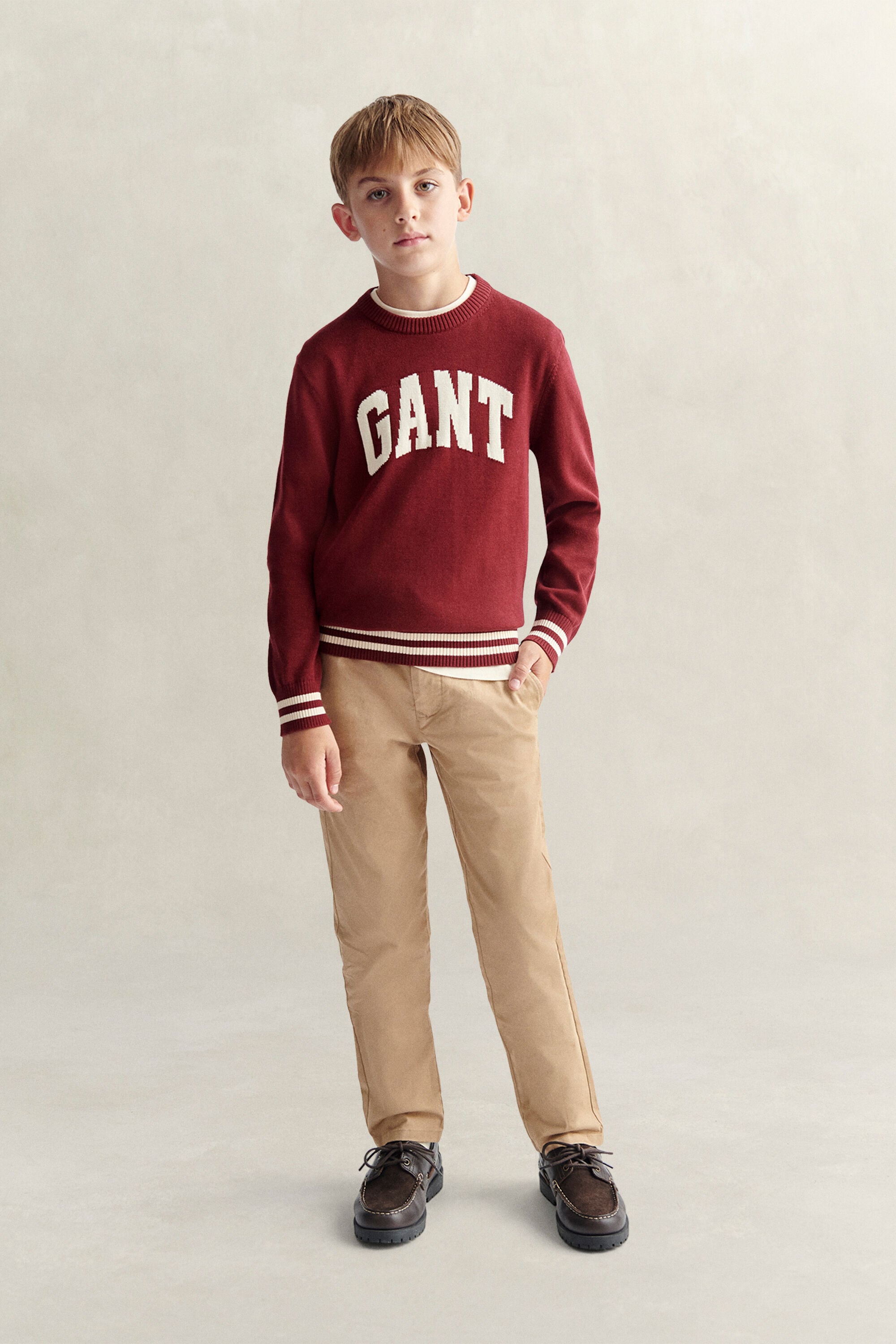 Pull en intarsia Ado Garçon