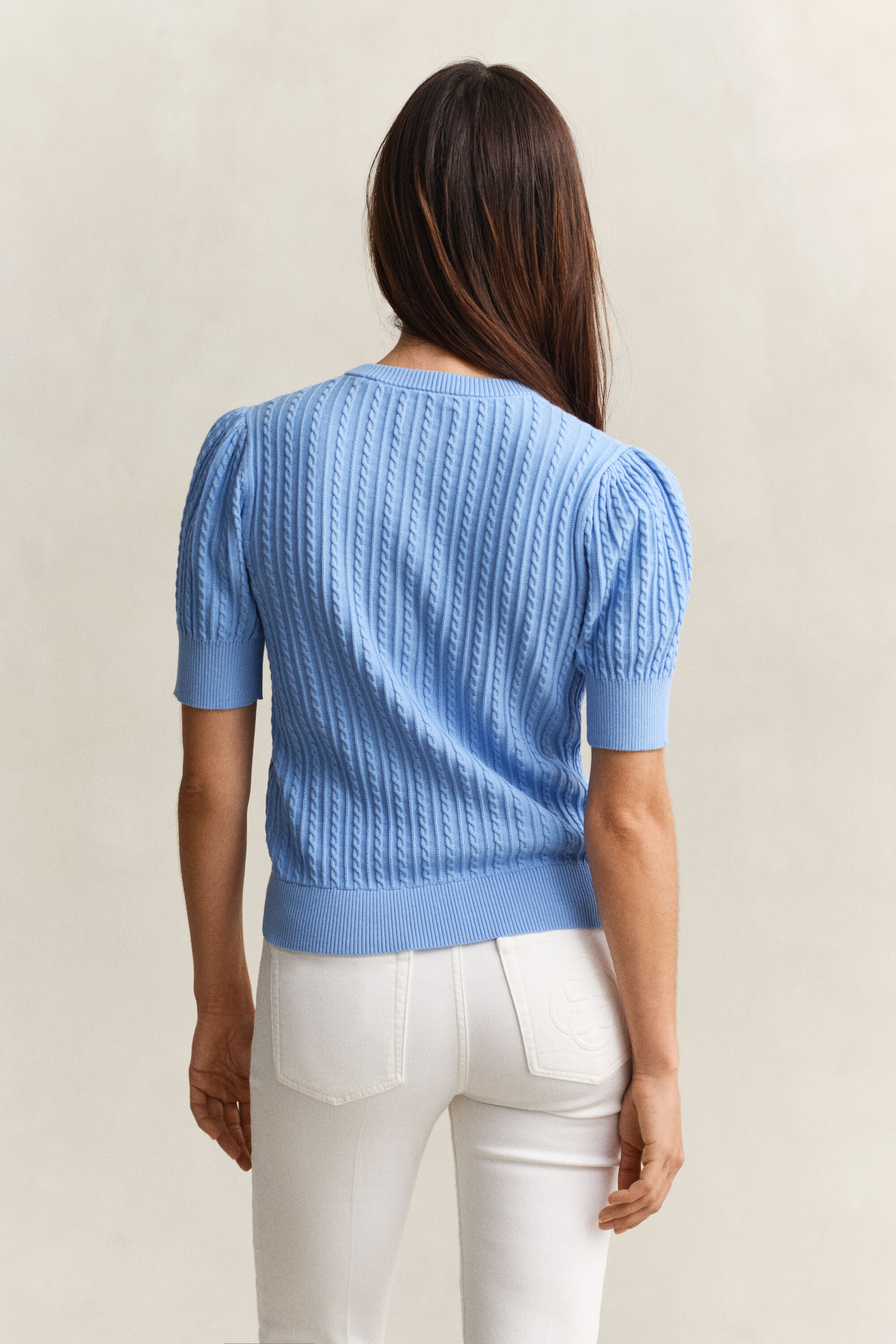 Cardigan en maille torsadée de coton