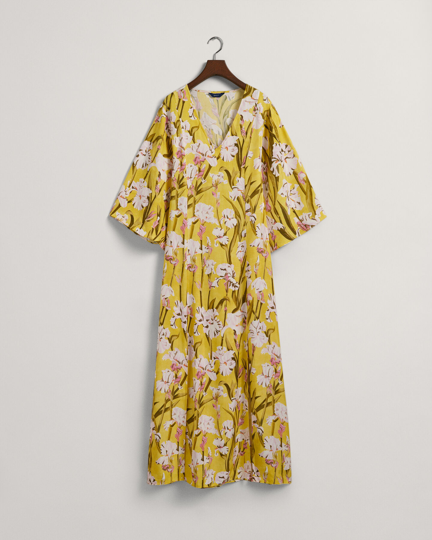 Maxi-jurk met Iris-print en V-hals