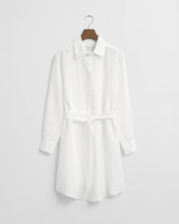 Robe-chemise en lin avec ceinture