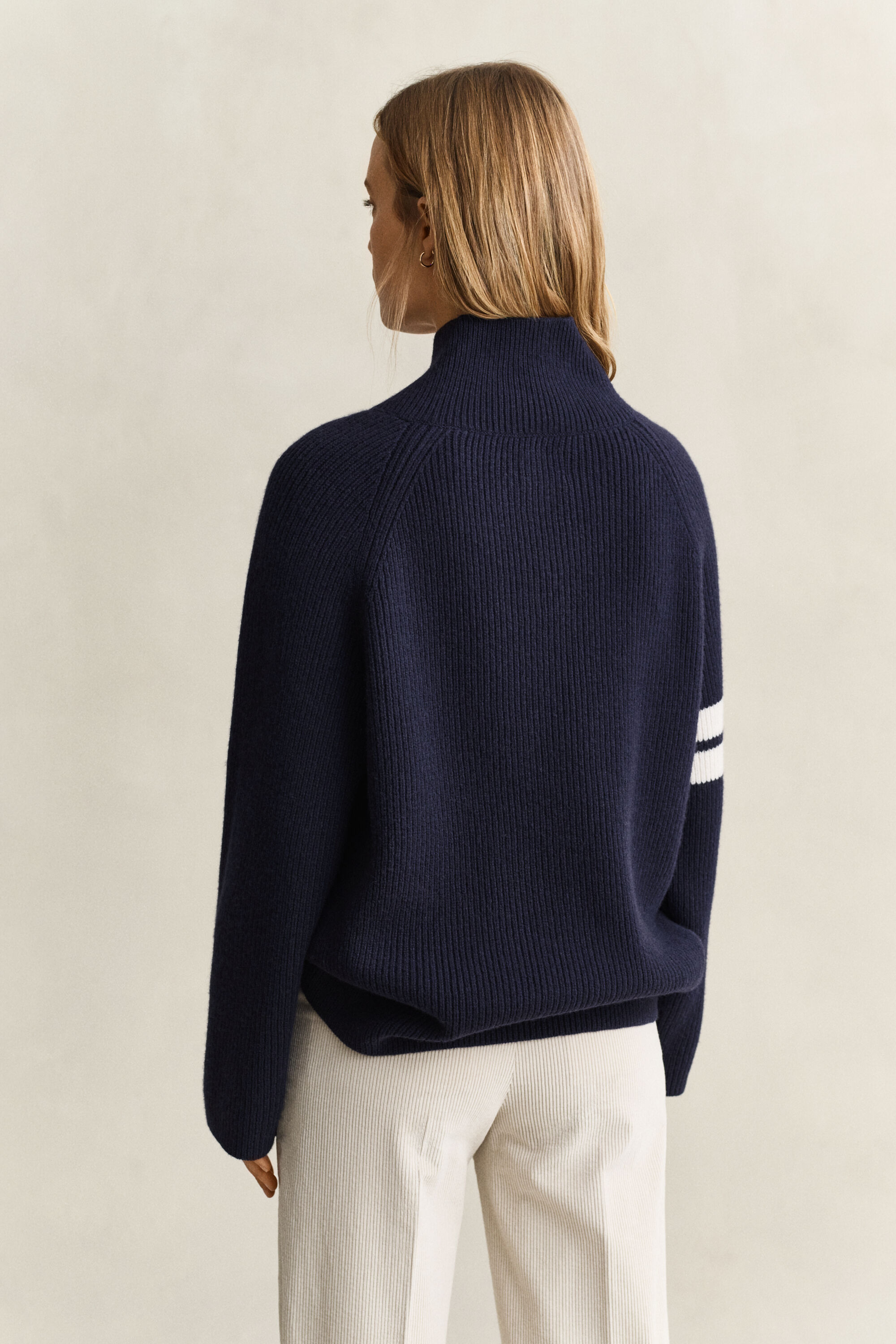 Pull en laine côtelée