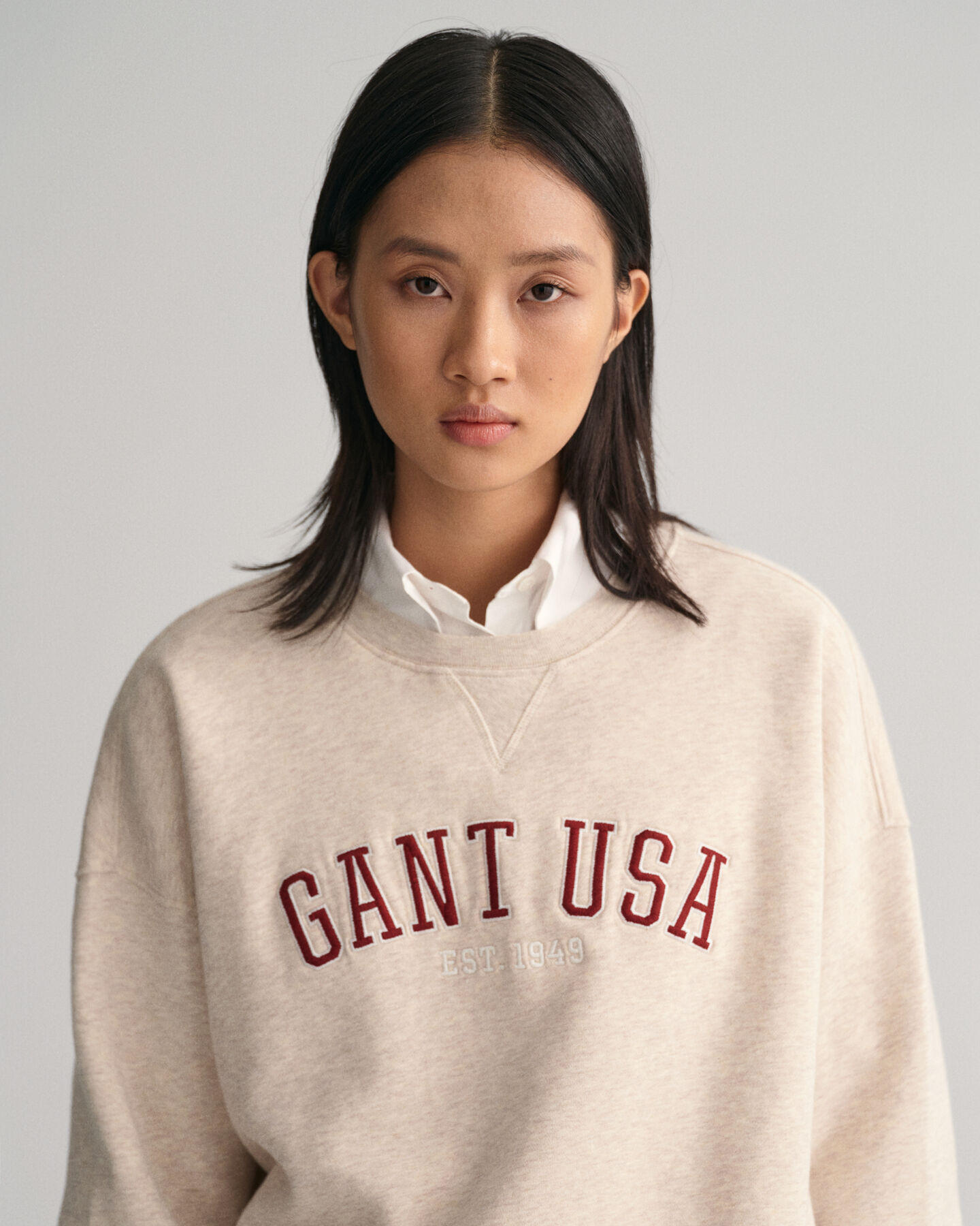 Sweat-shirt ras du cou ultra-ample GANT USA