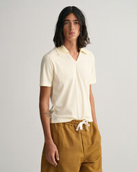 Piqu&eacute; poloshirt in jaren 70-stijl