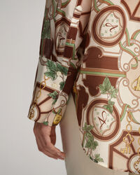 Relaxed Fit American Luxe hemd van katoen en zijde