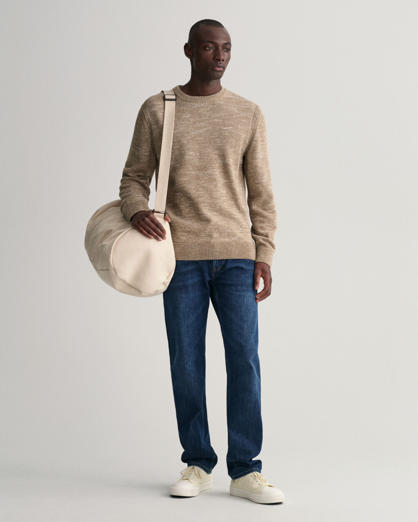 Sweater met ronde hals van gedraaid garen